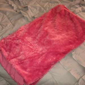 Pink furry blanket